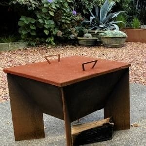 Geometric Fire Pit Table Top Lid
